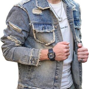 Distressed Denim Jacket